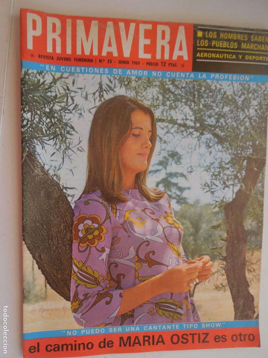 Collezionismo di Riviste e Giornali: PRIMAVERA REVISTA JUVENIL N&ordm; 33 - JUNIO 1969 - MARIA OSTIZ - AERONAUTICA Y DEPORTE
