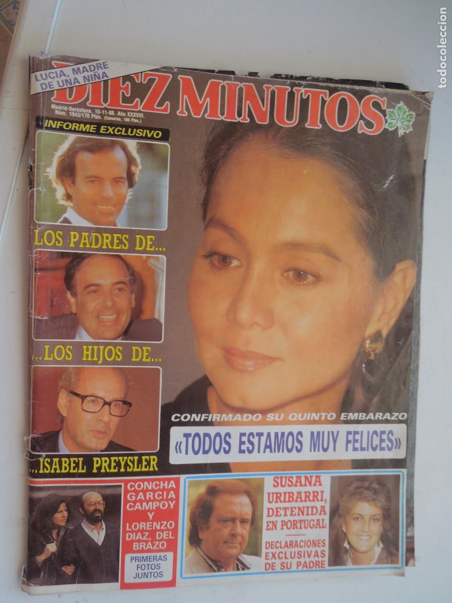 Coleccionismo de Revistas y Peri&oacute;dicos: DIEZ MINUTOS REVISTA N&ordm;1943 - 11-88 -ISABEL PREYSLER - SU QUINTO EMBARAZO - GARCIA CAMPOY