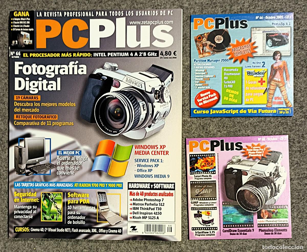 Coleccionismo de Revistas y Peri&oacute;dicos: REVISTA PC PLUS N&ordm; 66 DE OCTUBRE DE 2002 INCLUYE LOS DOS CD