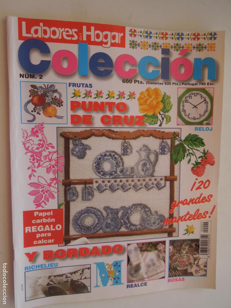 Coleccionismo de Revistas y Peri&oacute;dicos: LABORES DEL HOGAR , COLECCI&Oacute;N N&ordm; 2 PUNTO DE CRUZ Y BORDADO - VER FOTOS