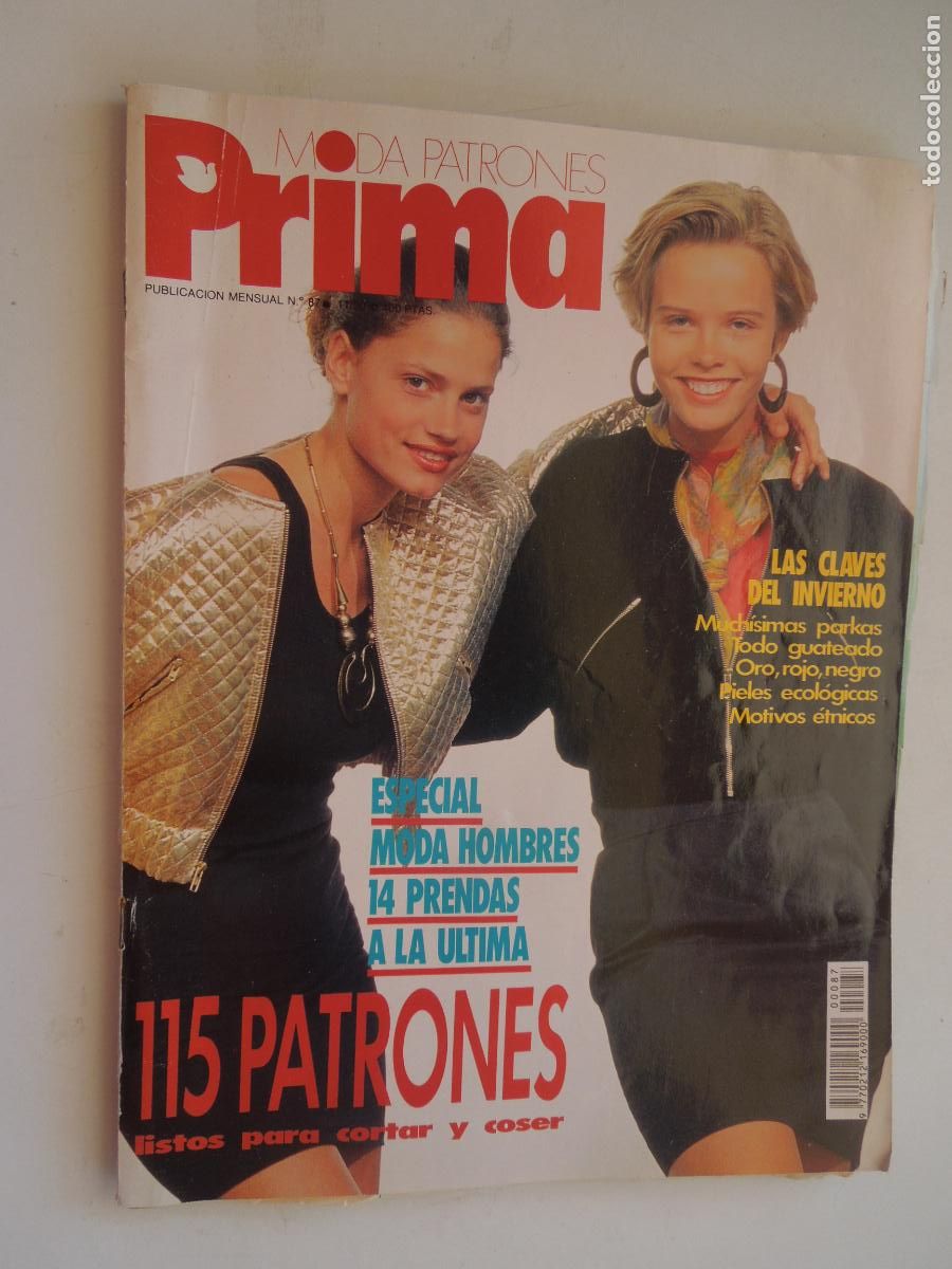 Coleccionismo de Revistas y Peri&oacute;dicos: PRIMA REVISTA N&ordm; 87 - ESPECIAL MODA DE HOMBRES - CON PATRONES