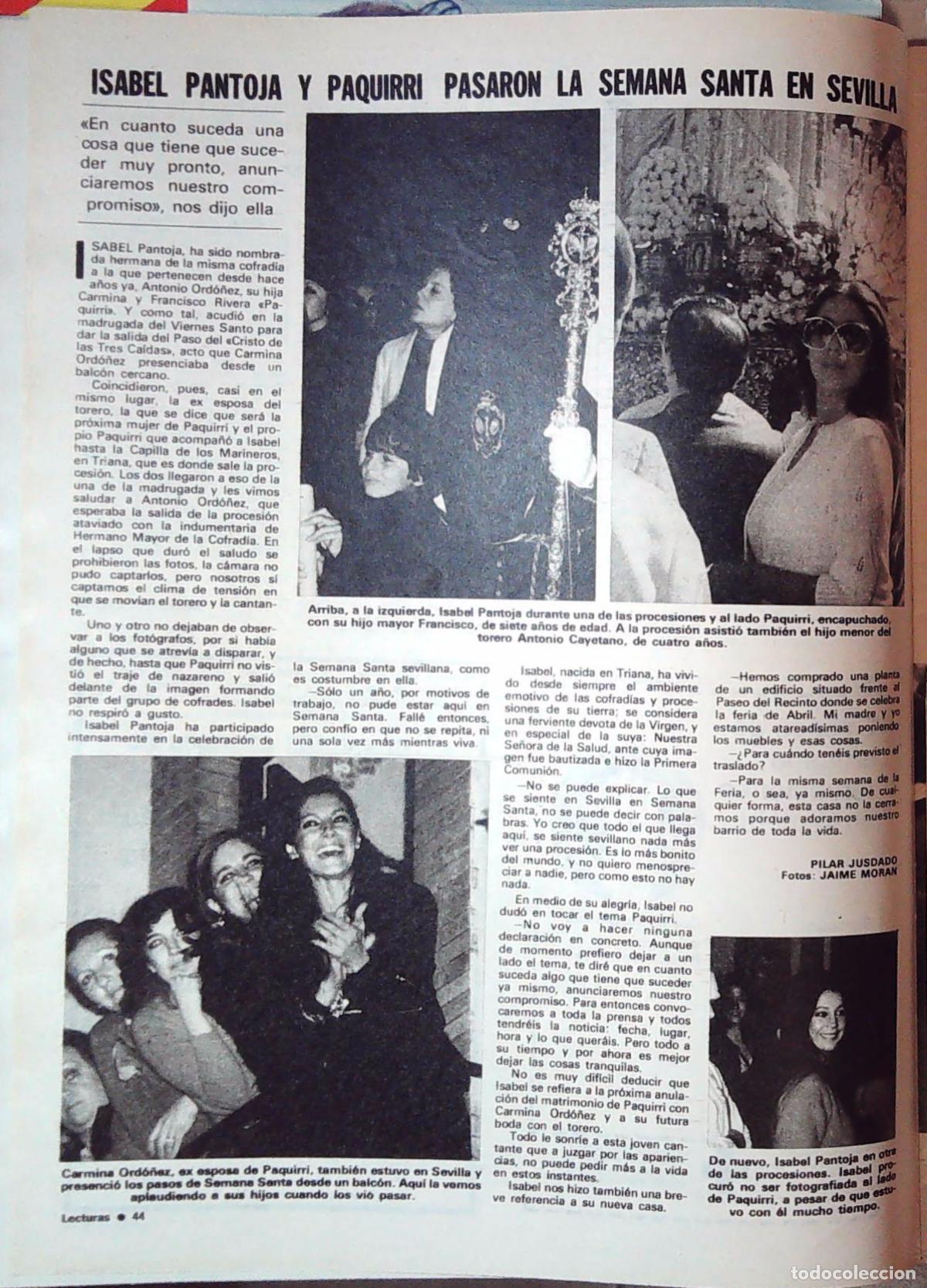 Coleccionismo de Revistas y Peri&oacute;dicos: ISABEL PANTOJA CARMINA ORDO&Ntilde;EZ SEMANA SANTA SEVILLA TRIANA