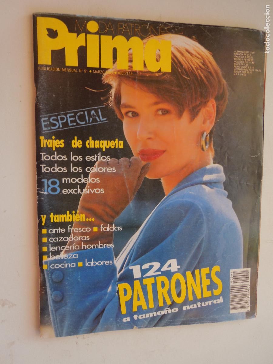 Coleccionismo de Revistas y Peri&oacute;dicos: PRIMA REVISTA N&ordm; 91 - ESPECIAL TRAJES CHAQUETA - CON PATRONES