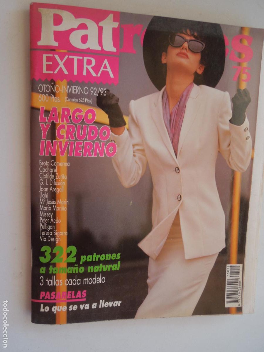 Collectionnisme de Revues et Journaux: PATRONES EXTRA REVISTA N&ordm; 75 OTO&Ntilde;O/INVIERNO 92/93 - LARGO Y CRUDO INVIERNO - CON PATRONES