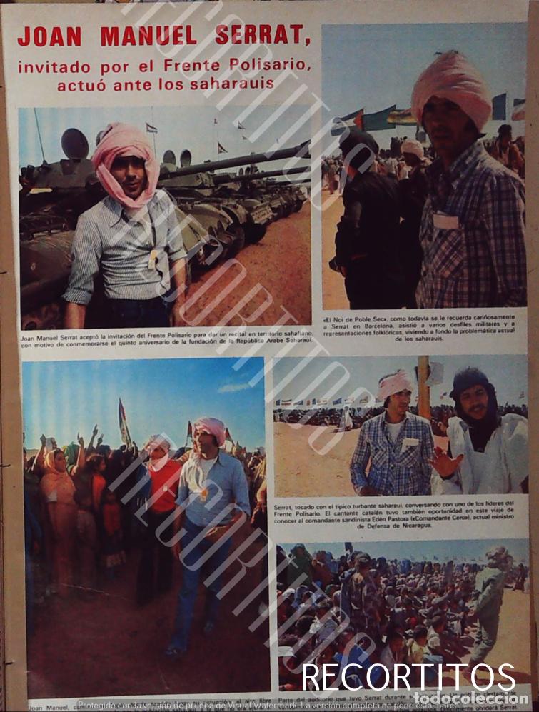 Colecionismo de Revistas e Jornais: JOAN MANUEL SERRAT EN EL FRENTE POLISARIO SAHARA
