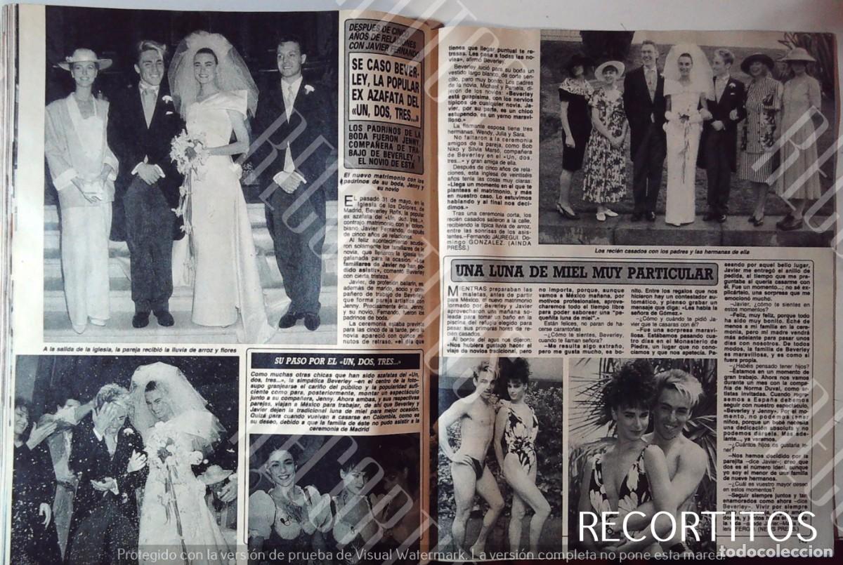 Coleccionismo de Revistas y Peri&oacute;dicos: BEVERLY AZAFATA DEL UN DOS TRES BODA KIM JENNY JAVIER FERNANDO