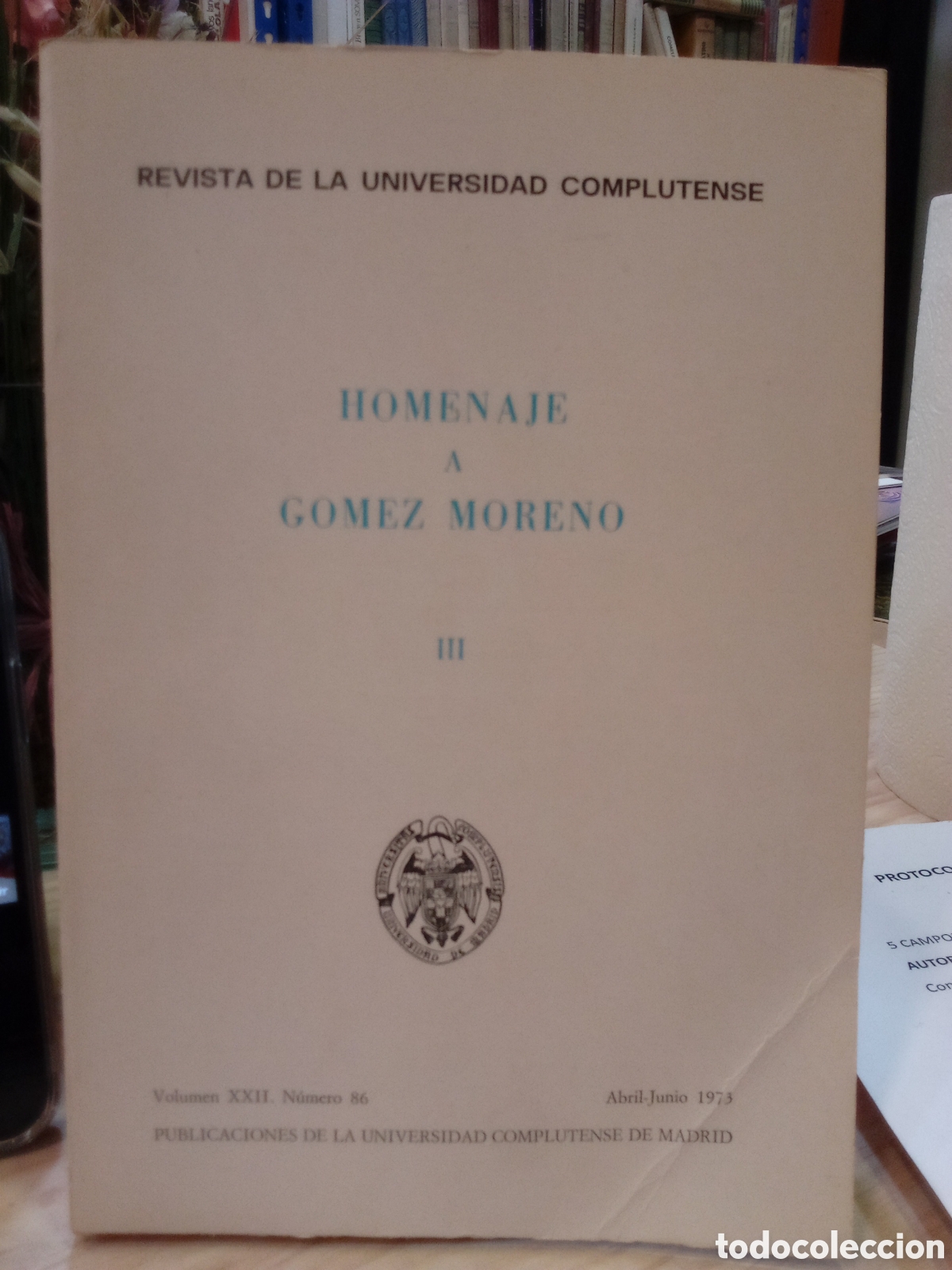 Collezionismo di Riviste e Giornali: Homenaje a Gomes Moreno Volumen XVII N.86