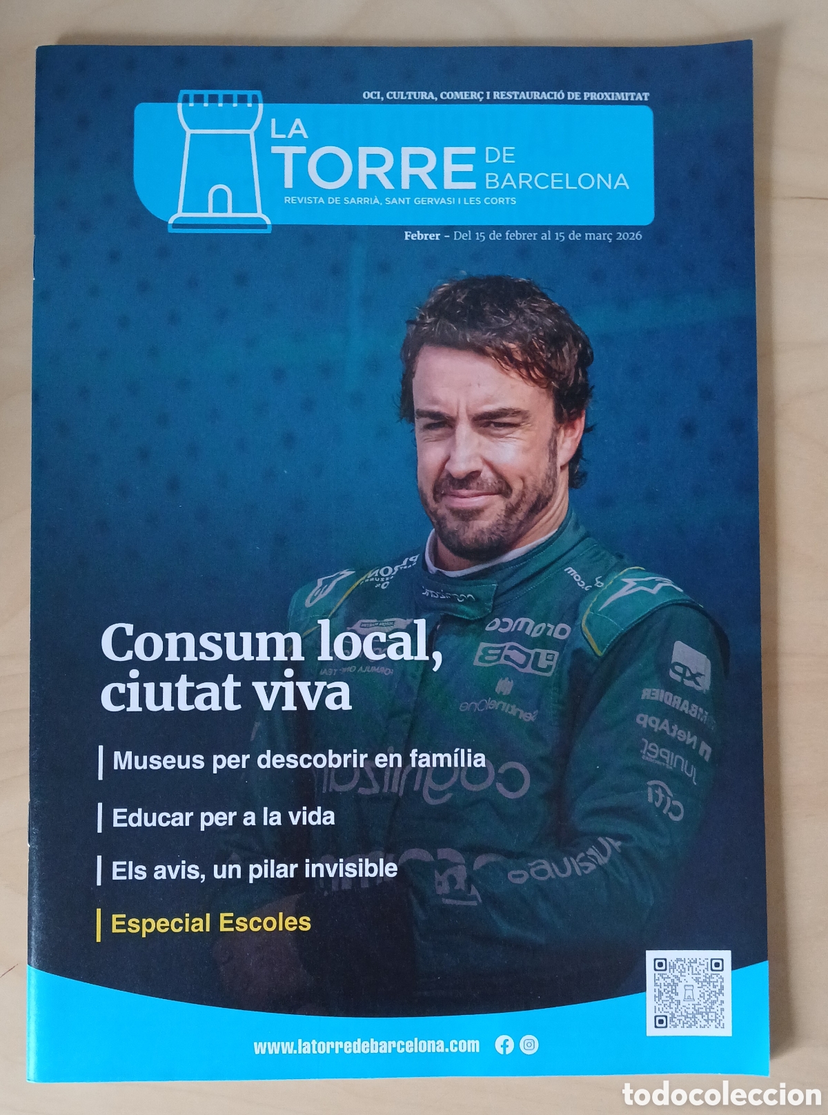 Sammeln von Zeitschriften und Zeitungen: REVISTA LOCAL DE BARCELONA LA TORRE FERNANDO ALONSO PORTADA F&Oacute;RMULA 1 F1 ASTON MARTIN