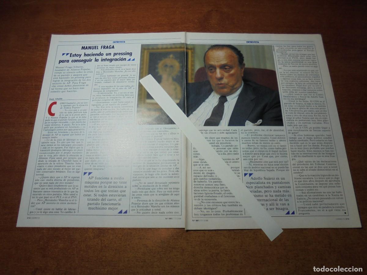 Coleccionismo de Revistas y Peri&oacute;dicos: RETAL 1988: MANUEL FRAGA / PINOCHET / PUIBLICIDAD AGENCIA LA BANDA.