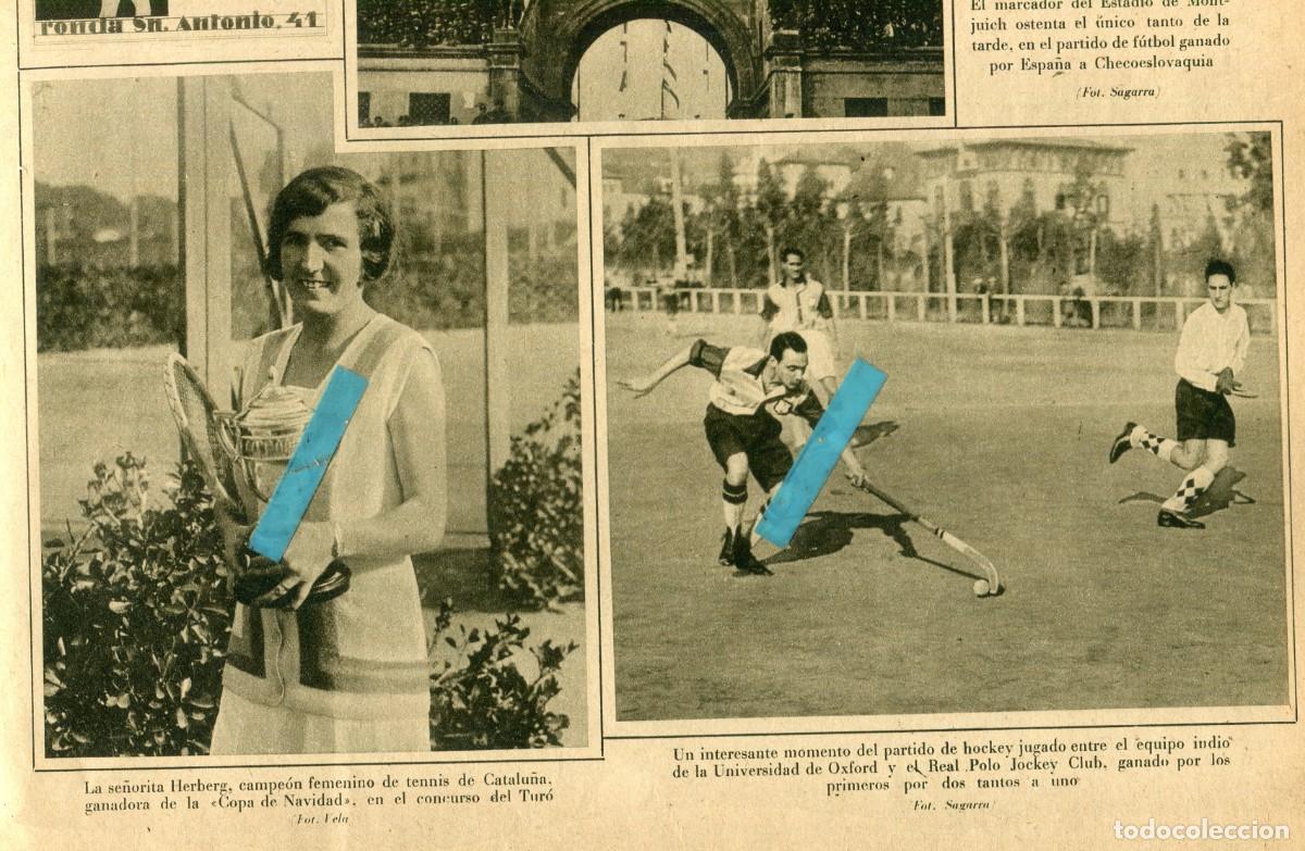 Coleccionismo de Revistas y Peri&oacute;dicos: VAGUARDIA A&Ntilde;O 1930 TENNIS BARCELONA MAYER HERBERG REAL POLO JOCKEY CLUB HOCKEY CONTRA OXFORD