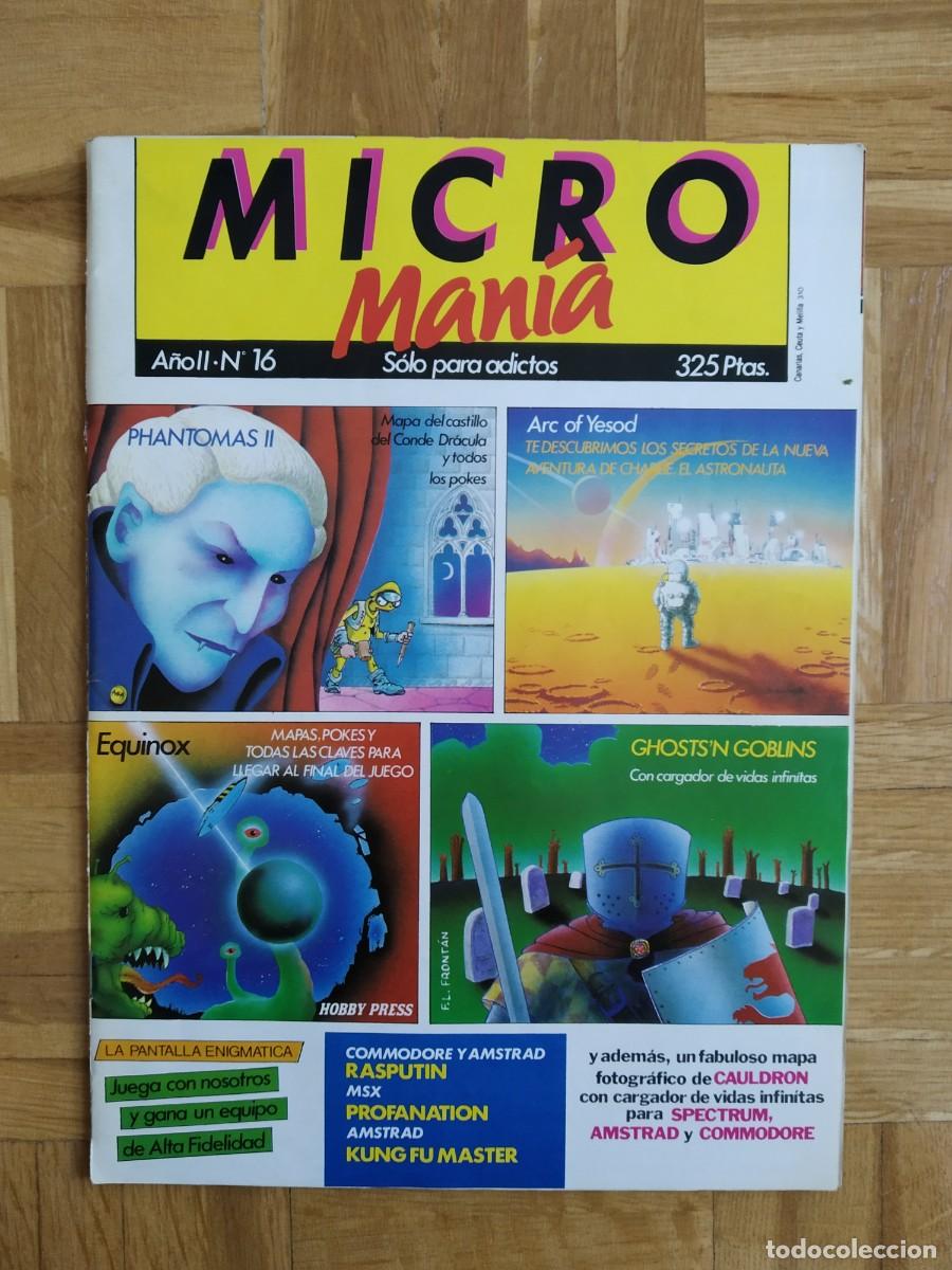 Coleccionismo de Revistas y Peri&oacute;dicos: REVISTA MICRO MANIA MICROMANIA N&ordm; 16 PRIMERA EPOCA PHANTOMAS POKES COMMODORE AMSTRAD GHOST`N GOBLINS