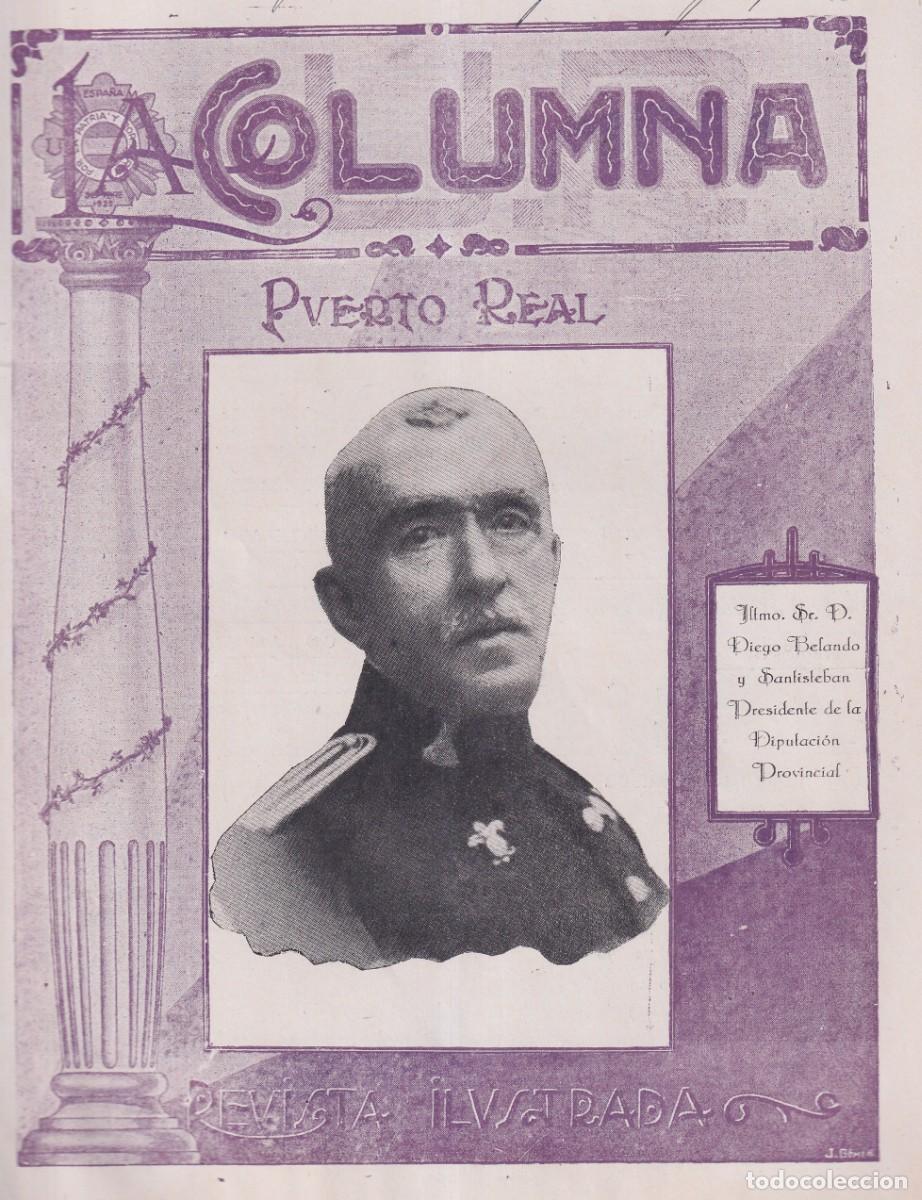 Coleccionismo de Revistas y Peri&oacute;dicos: PUERTO REAL - LA COLUMNA - REVISTA ILUSTRADA N&ordm; 11 - 15 AGOSTO 1929 - 12 PAGINAS - FOTOS ADIC.