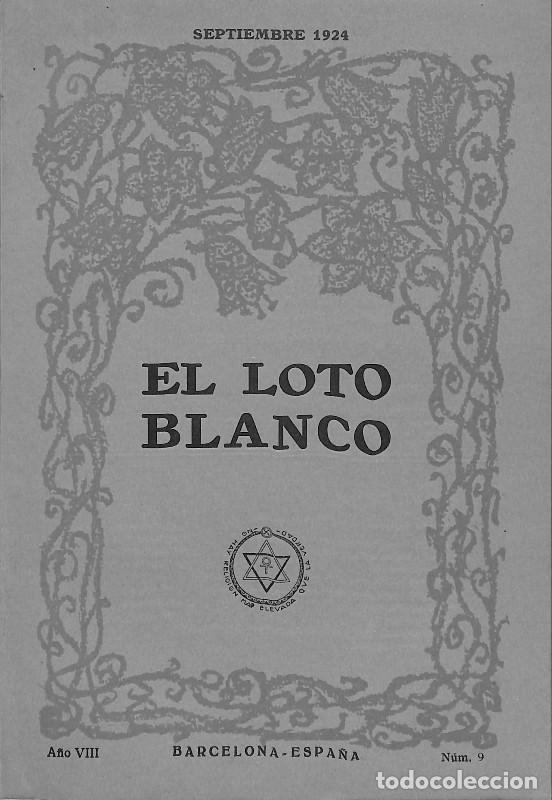 Coleccionismo de Revistas y Peri&oacute;dicos: El Loto Blanco - Sociedad Teos&oacute;fica - Teosof&iacute;a y Sociedad Teos&oacute;fica - Barcelona 1924, 1&ordf; ed. - N&ordm;9