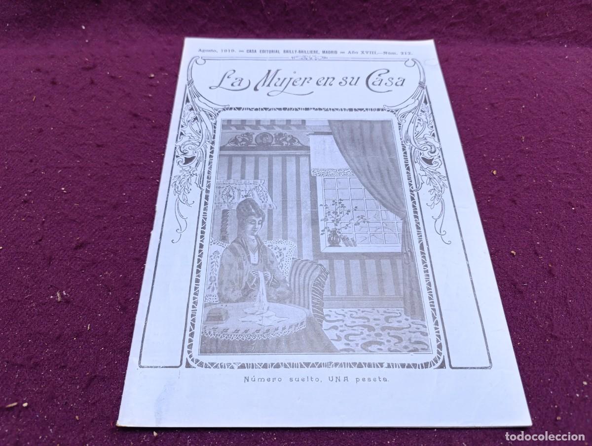 Sammeln von Zeitschriften und Zeitungen: 1919, Antigua Revista, La Mujer en su Casa, Bailly-Bailliere, Madrid, n&ordm; 212