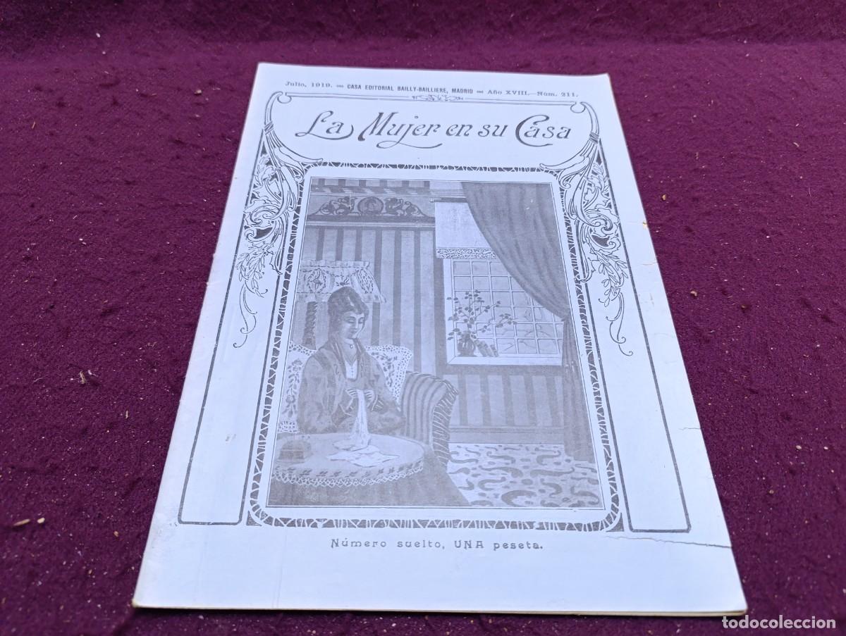 Sammeln von Zeitschriften und Zeitungen: 1919, Antigua Revista, La Mujer en su Casa, Bailly-Bailliere, Madrid, n&ordm; 211