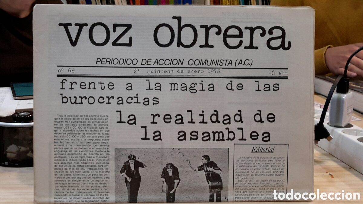 Collezionismo di Riviste e Giornali: Panfleto pol&iacute;tico - Voz obrera. Peri&oacute;dico de Acci&oacute;n Comunista n&deg; 69 1978