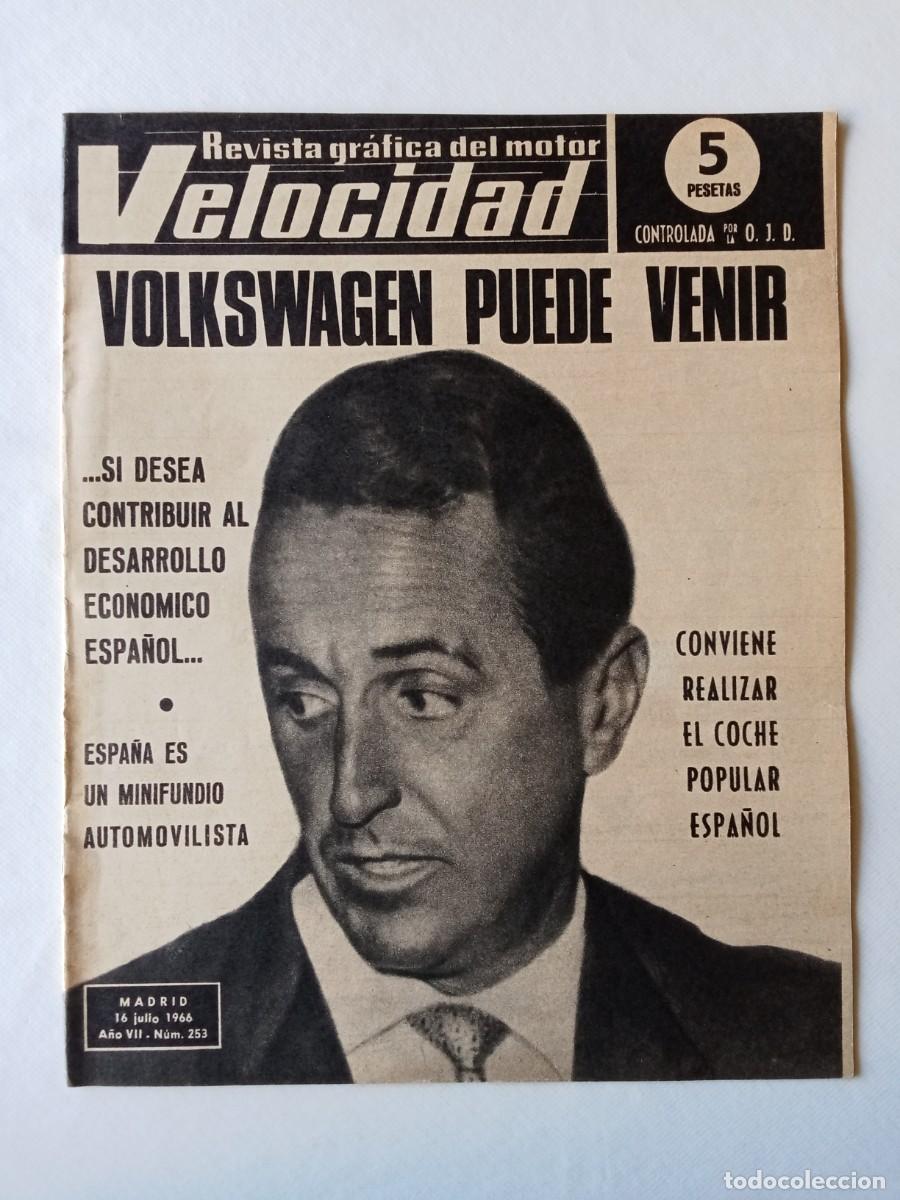 Coleccionismo de Revistas y Peri&oacute;dicos: REVISTA COCHE VELOCIDAD N&ordm; 253 1966 AUTOM&Oacute;VIL Jaguar BMC Motor Iberica DUCATI 160 S Montjuich