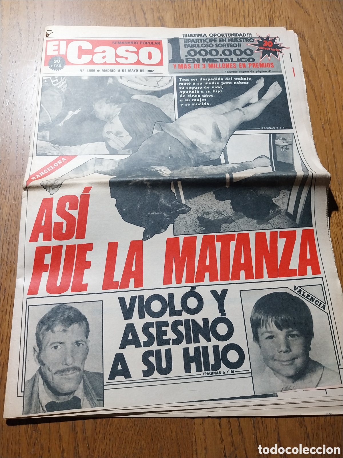 Coleccionismo de Revistas y Peri&oacute;dicos: EL CASO 1982 ASESINATO PARROCO DE CALPE . SE APARECE LA VIRGEN DE LOURDES EN PUERTO REAL C&Aacute;DIZ