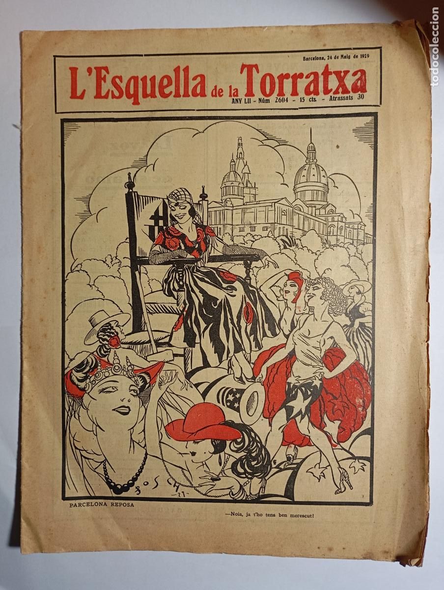Coleccionismo de Revistas y Peri&oacute;dicos: L'ESQUELLA DE LA TORRATXA. 24 MAIG 1919. ANY LII. N&ordm; 2604. EN CATAL&Aacute;N. TDKR2