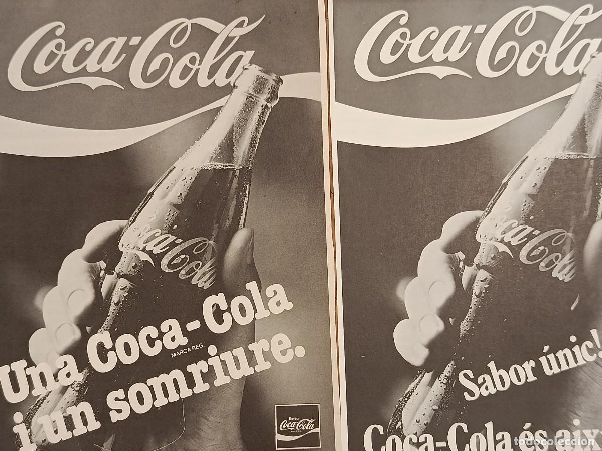 Coleccionismo de Revistas y Peri&oacute;dicos: 1980&rsquo;s Pack Coca Cola en catal&aacute;n. Publicidad revista vintage. Catalan advertising