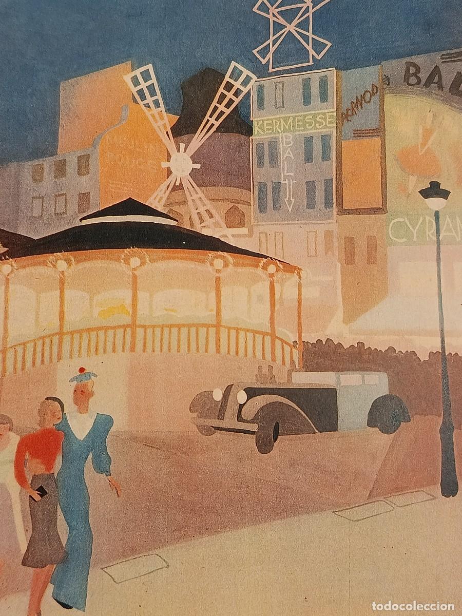 Coleccionismo de Revistas y Peri&oacute;dicos: 1930&rsquo;s Paris Kermesse Cyrano. Sancha. Ilustraci&oacute;n hoja revista. Spanish magazine sheet