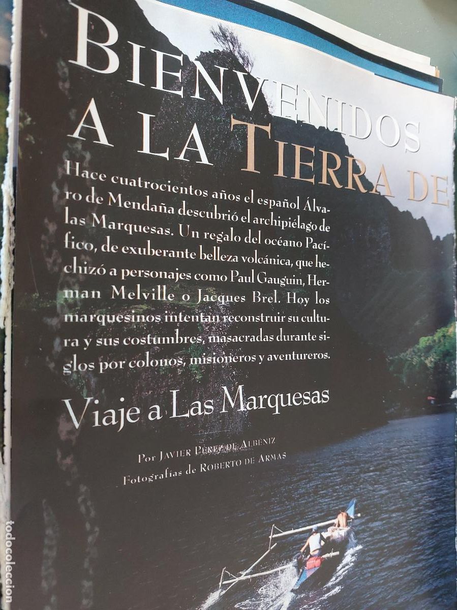 Coleccionismo de Revistas y Peri&oacute;dicos: VIAJE A LAS MARQUESAS. 6. P&Aacute;GINAS. ART&Iacute;CULO EXTRAIDO DE REVISTA. GRAPA. COMPLETO