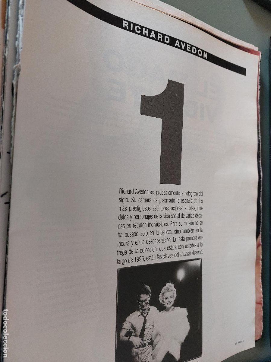 Coleccionismo de Revistas y Peri&oacute;dicos: 1 RICHARD AVEDON. P&Aacute;GINAS. ART&Iacute;CULO EXTRAIDO DE REVISTA. GRAPA. COMPLETO
