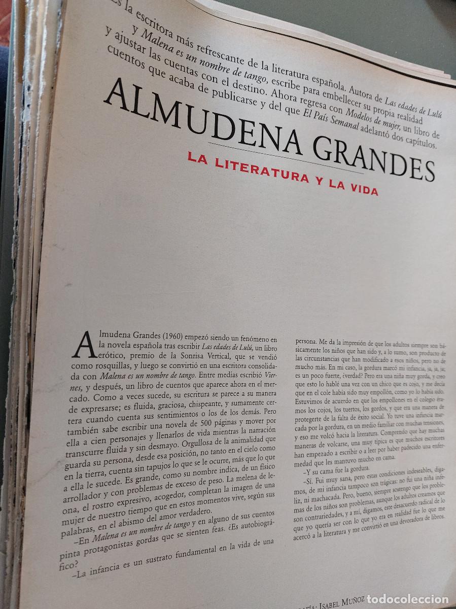 Collection Magazines and Newspapers: ALMUDENA GRANDES. ESCRITORA. 4 P&Aacute;GINAS. ART&Iacute;CULO EXTRAIDO DE REVISTA. GRAPA. COMPLETO