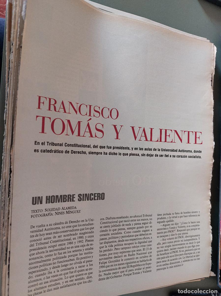 Coleccionismo de Revistas y Peri&oacute;dicos: FRANCISCO TOM&Aacute;S Y VALIENTE. 4 P&Aacute;GINAS. ART&Iacute;CULO EXTRAIDO DE REVISTA. GRAPA. COMPLETO