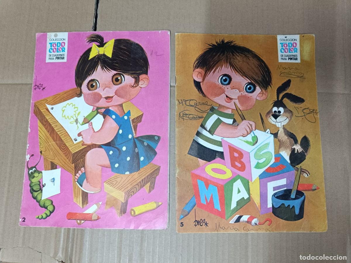 Collection Magazines and Newspapers: LOTE DOS ANTIGUOS CUADERNOS PARA COLOREAR, TODO COLOR -P16
