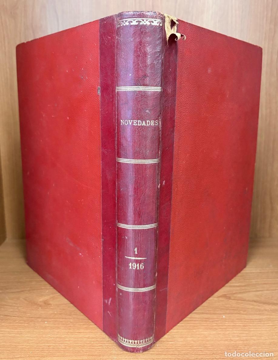 Coleccionismo de Revistas y Peri&oacute;dicos: REVISTA NOVEDADES A&Ntilde;O 1916 (TOMO I: ENERO-ABRIL). N&ordm; 341 AL 356 (INCOMPLETA)