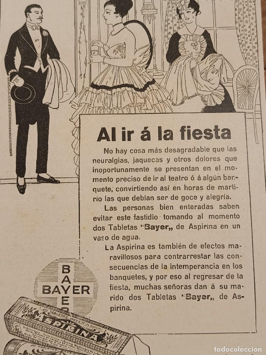 Coleccionismo de Revistas y Peri&oacute;dicos: 1920&rsquo;s Vintage magazine advertising Aspirina Bayer. Hoja publicidad revista antigua
