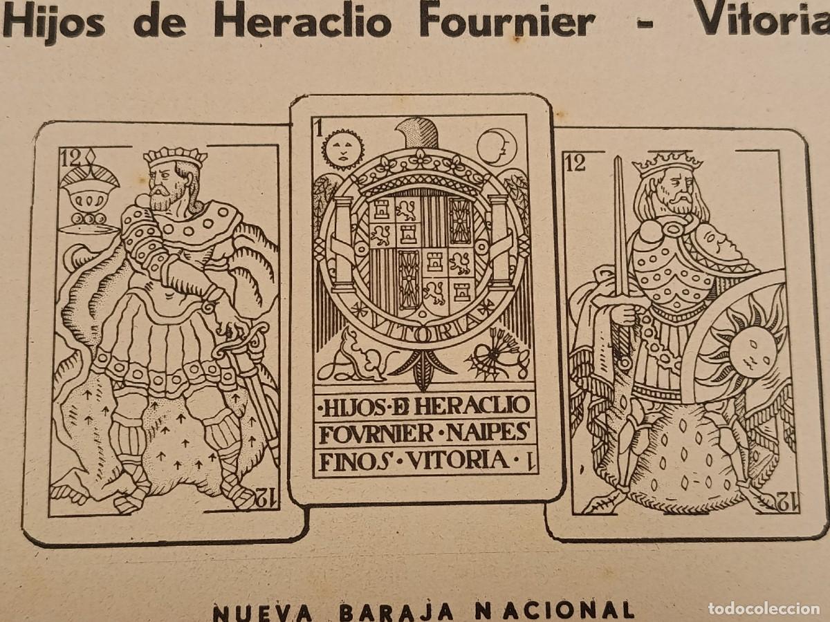 Coleccionismo de Revistas y Peri&oacute;dicos: 1939 Vitoria Heraclio Fournier. Baraja Cartas Nacional. Publicidad. Spanish advertising