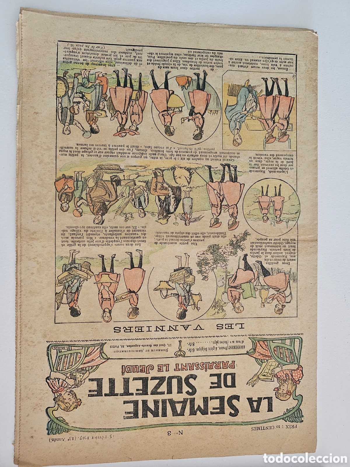 Coleccionismo de Revistas y Peri&oacute;dicos: ​Revista Antigua &rdquo;La Semaine de Suzette&rdquo; - N&ordm; 3, 15 de Febrero 1917 (I Guerra Mundial)