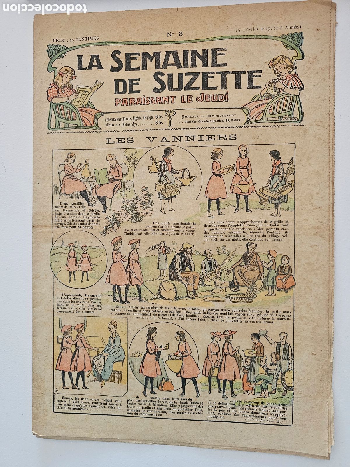 Collection Magazines and Newspapers: ​Revista Antigua &rdquo;La Semaine de Suzette&rdquo; - N&ordm; 3, 15 de Febrero 1917 (I Guerra Mundial)