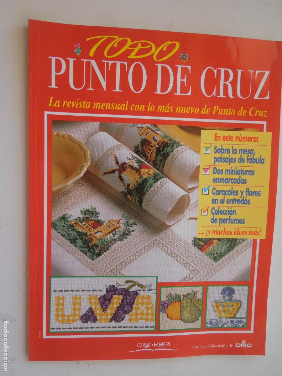 Coleccionismo de Revistas y Peri&oacute;dicos: TODO PUNTO DE CRUZ REVISTA - ORBIS FABRI - CONTIENE ESQUEMAS DE TODAS LAS LABORES