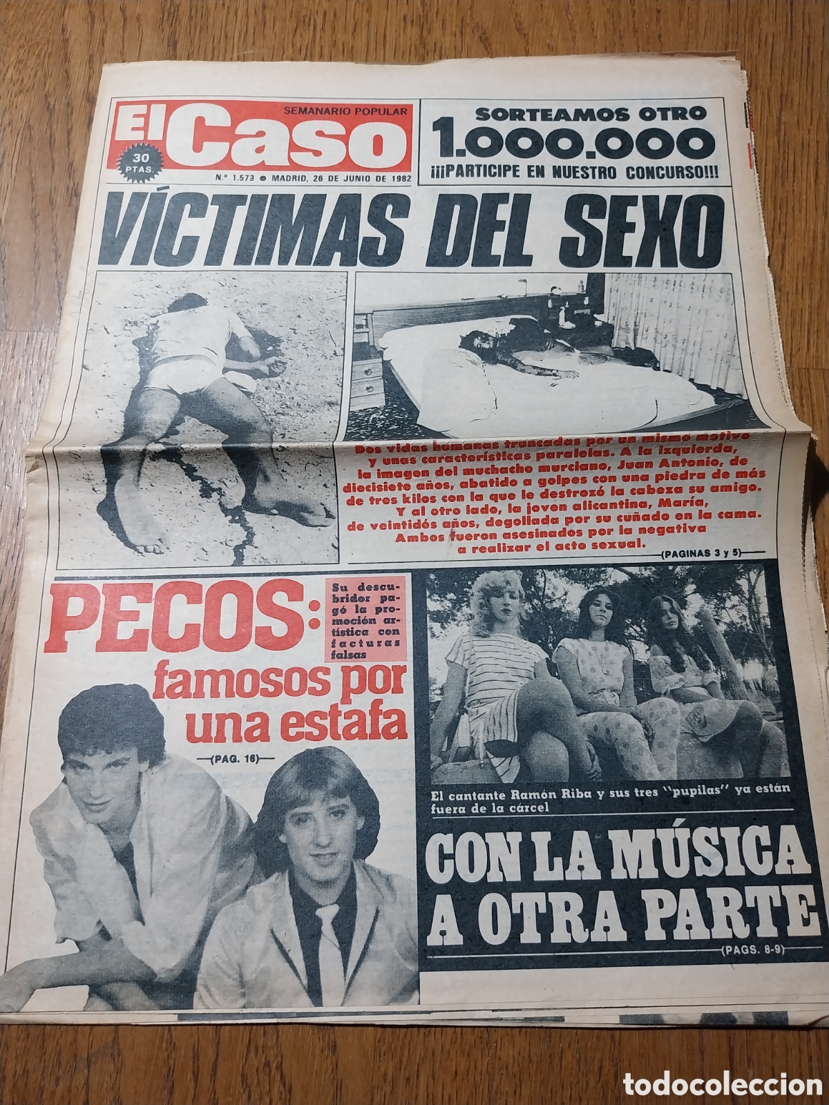 Coleccionismo de Revistas y Peri&oacute;dicos: EL CASO 1982 PECOS FAMOSOS POR UNA ESTAFA. RIBA Y SUS PUPILAS VOLVER A EMPEZAR