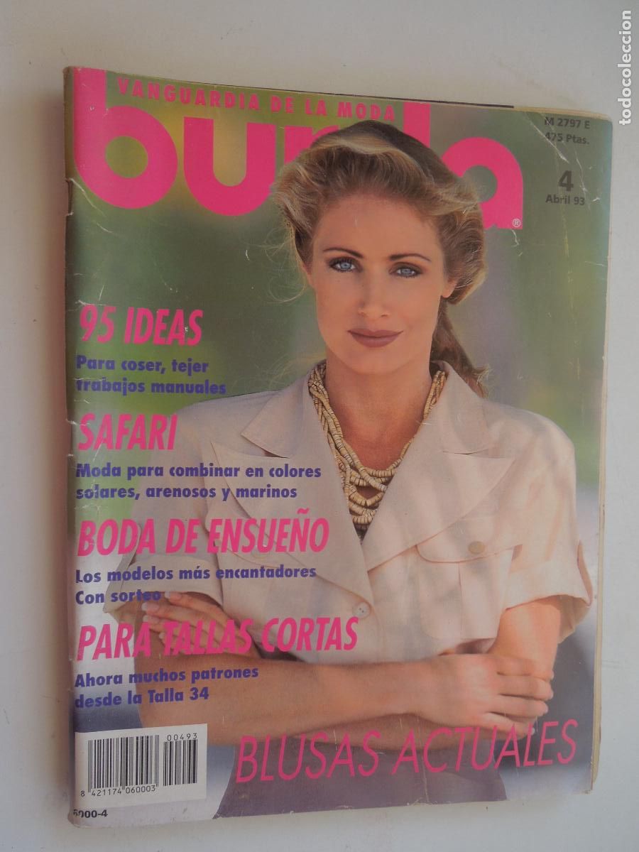 Coleccionismo de revistas y peri&oacute;dicos: BURDA REVISTA 4-93 - CON PATRONES TEXTO EN ESPA&Ntilde;OL - 95 IDEAS - SAFARI - BLUSAS