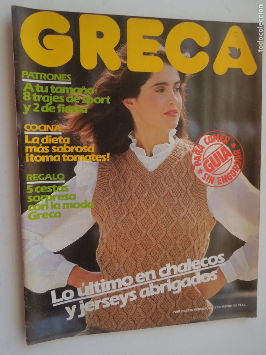 Sammeln von Zeitschriften und Zeitungen: GRECA REVISTA N&ordm; 67 - LABORES DE MODA -LO ULTIMO EN CHALECOS CON PATRON E INSTRUCCIONES