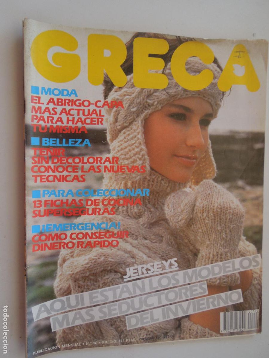 Sammeln von Zeitschriften und Zeitungen: GRECA REVISTA N&ordm; 90 - LABORES DE MODA - JERSEYS MODELOS DE INVIERNO CON PATRON E INSTRUCCIONES