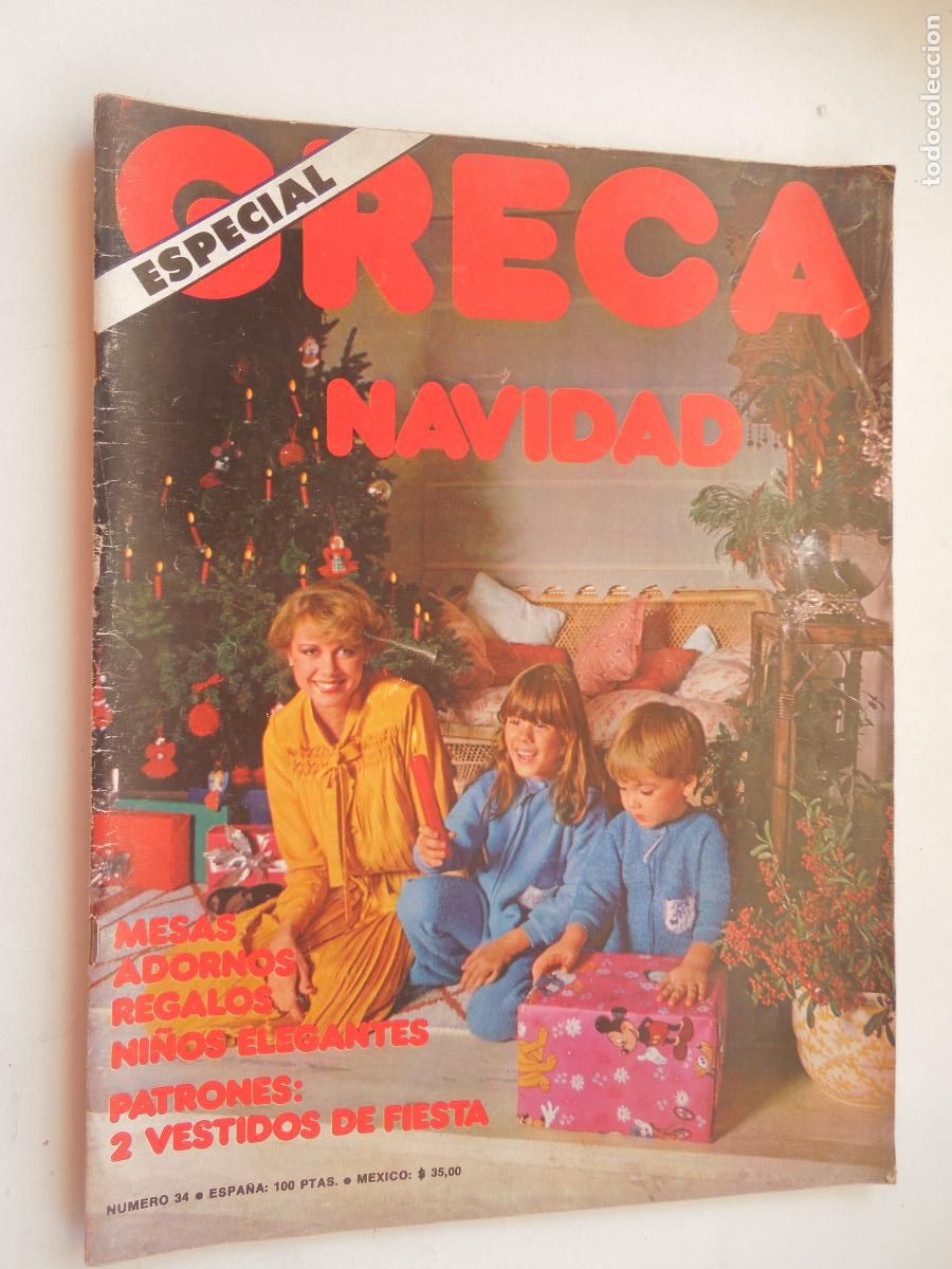 Coleccionismo de Revistas y Peri&oacute;dicos: GRECA REVISTA N&ordm; 34 - LABORES DE MODA - NAVIDAD - VESTIDOS CON PATRON E INSTRUCCIONES