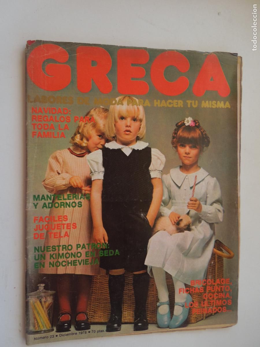 Coleccionismo de Revistas y Peri&oacute;dicos: GRECA REVISTA N&ordm; 23 - LABORES DE MODA - MANTELERIAS Y ADORNOS CON PATRON E INSTRUCCIONES