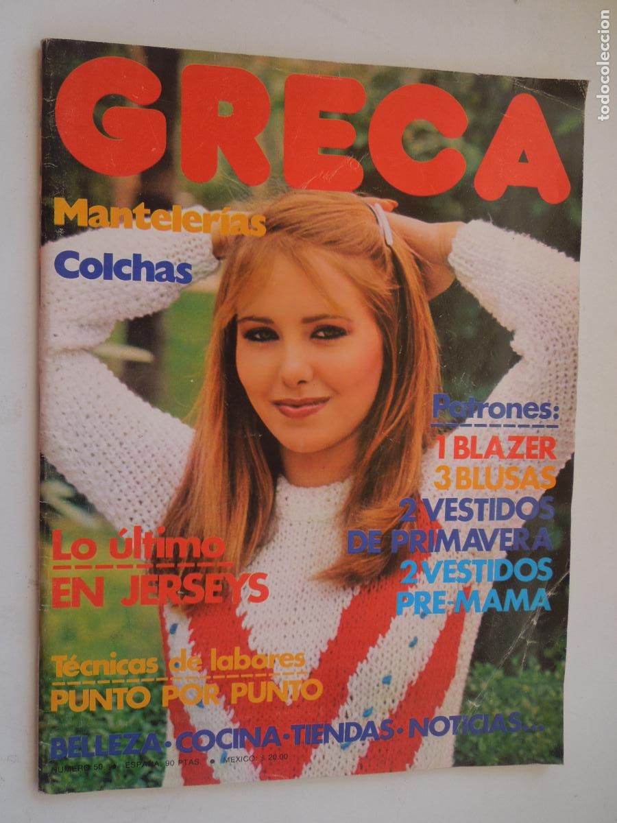Collezionismo di Riviste e Giornali: GRECA REVISTA N&ordm; 50 - LABORES DE MODA - MANTELERIAS Y COLCHAS - CON PATRON E INSTRUCCIONES