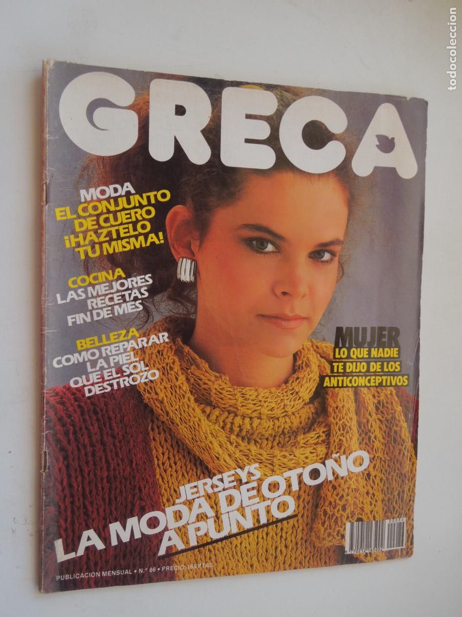 Collezionismo di Riviste e Giornali: GRECA REVISTA N&ordm; 86 - LABORES DE MODA -JERSEYS MODA DE OTO&Ntilde;O - CON PATRON E INSTRUCCIONES