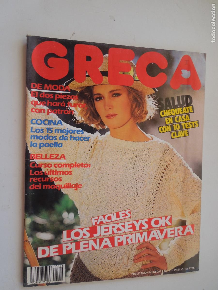 Collectionnisme de Revues et Journaux: GRECA REVISTA N&ordm; 83 - LABORES DE MODA - FACILES JERSEYS - CON PATRON E INSTRUCCIONES