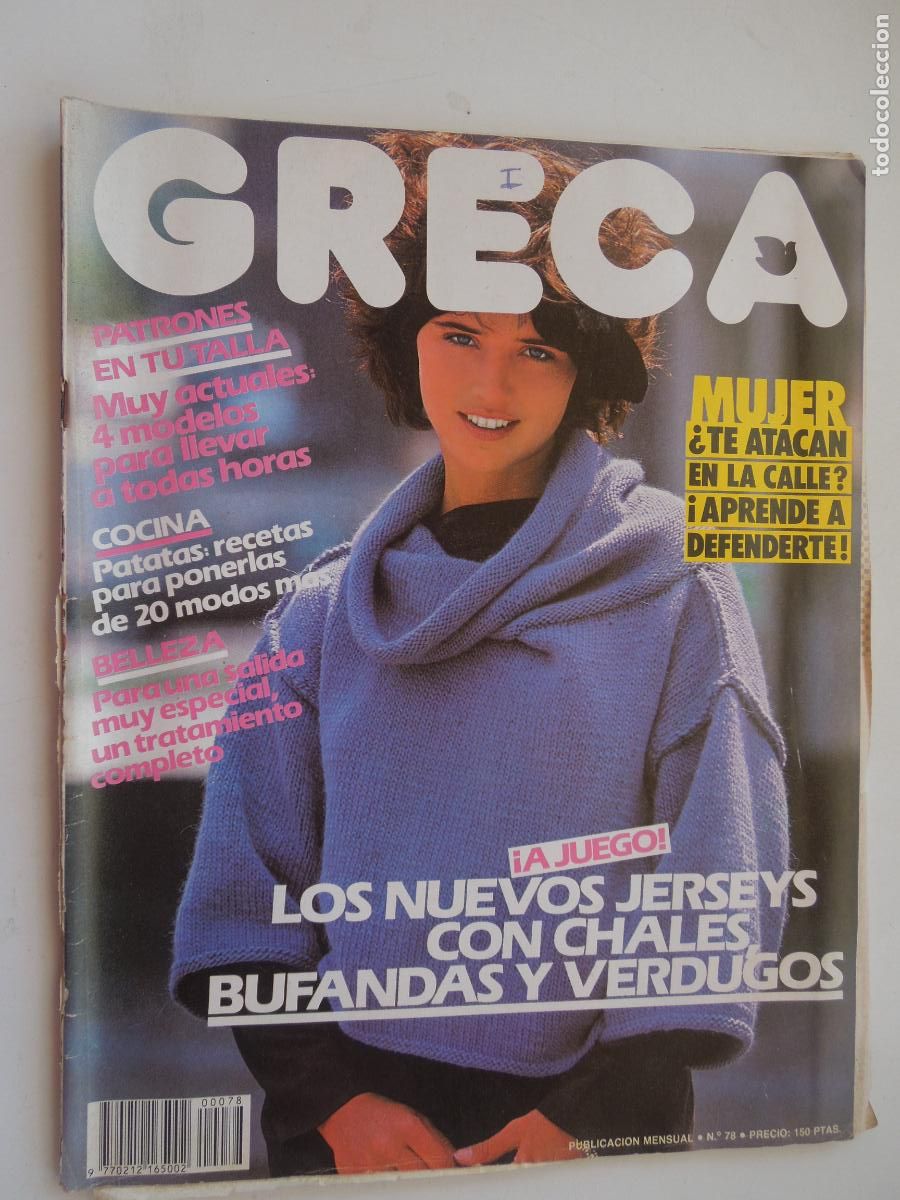 Collezionismo di Riviste e Giornali: GRECA REVISTA N&ordm; 78 - LABORES DE MODA - NUEVOS JERSEYS - CON PATRON E INSTRUCCIONES