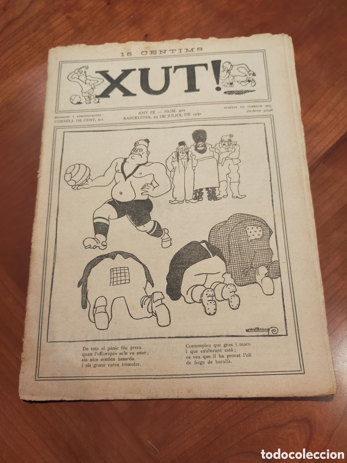 Collectionnisme de Revues et Journaux: XUT, BARCELONA, 29 DE JULIO 1930. N&Uacute;M. 407