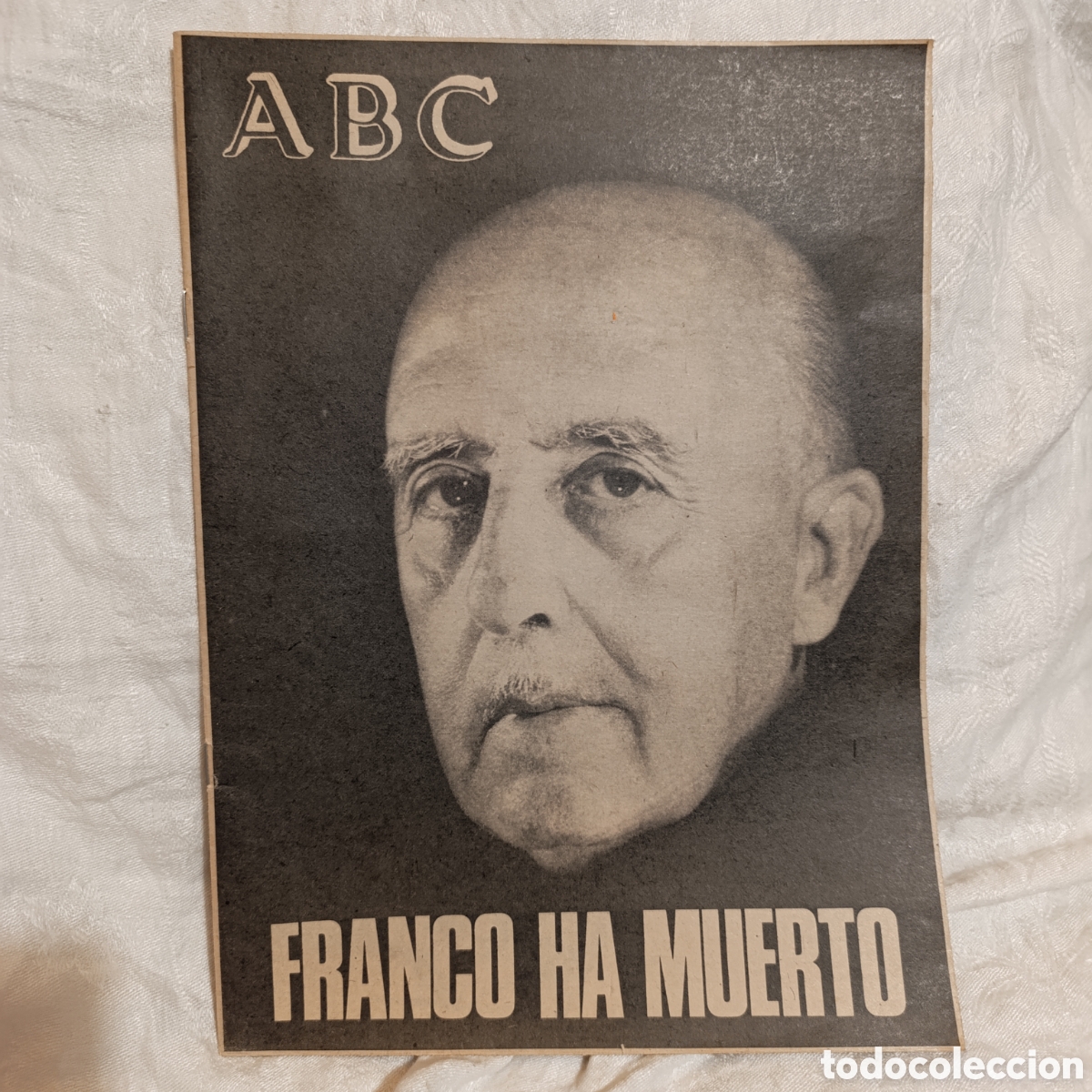 Coleccionismo de Revistas y Peri&oacute;dicos: Franco ha muerto,Diario ABC,emblem&aacute;tica portada Noviembre 1975