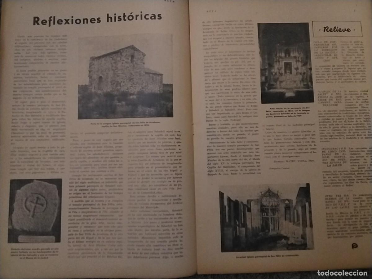 Coleccionismo de Revistas y Peri&oacute;dicos: LA IGLESIA PARROQUIAL DE SAN FELIX DE ARRAHONA SABADELL REVISTA A&Ntilde;O 1944