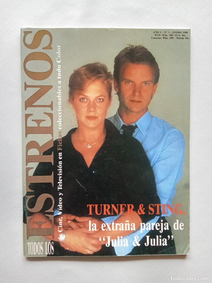 Coleccionismo de Revistas y Peri&oacute;dicos: TODOS LOS ESTRENOS N&ordm; 1 1988 Turner & Sting LA CHAQUETA MET&Aacute;LICA Kubrick FESTIVALES El Cairo HUELVA
